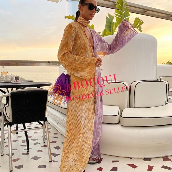 BLOGGERS FAV ZARA MULTICOLORED SEQUIN MIDI DRESS - Picture 4 of 16